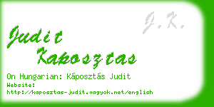 judit kaposztas business card
