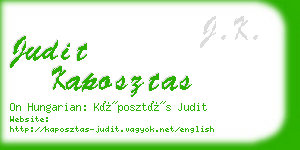 judit kaposztas business card